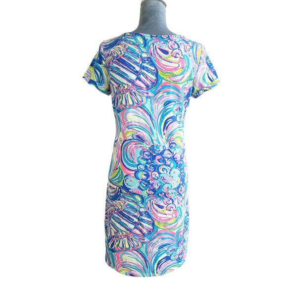 Lilly Pulitzer colorful stretchy comfy tunic dress colorful warm weather wear - Picture 3 of 7